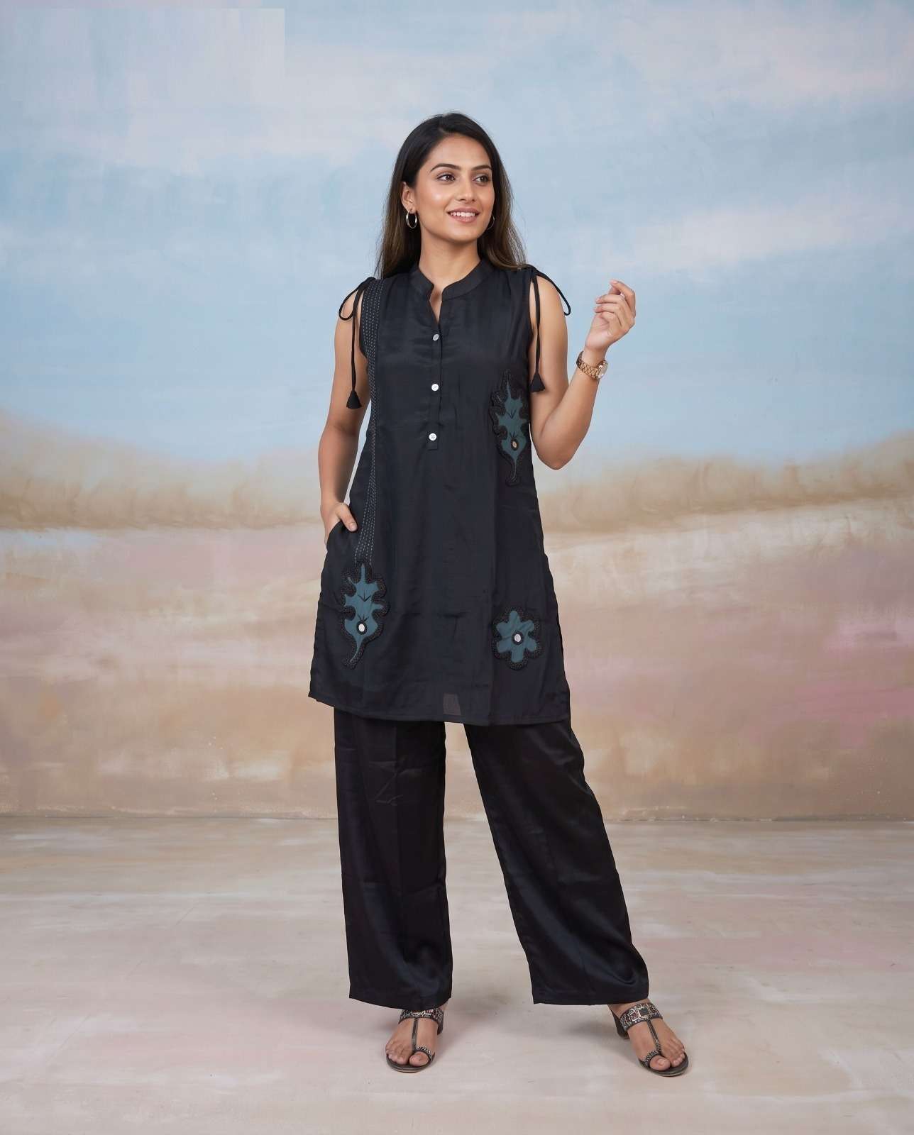 K 1253 BOUTIQUE CHANDERI WITH COTTON MANUAL WORK CORD SET BUY SURAT